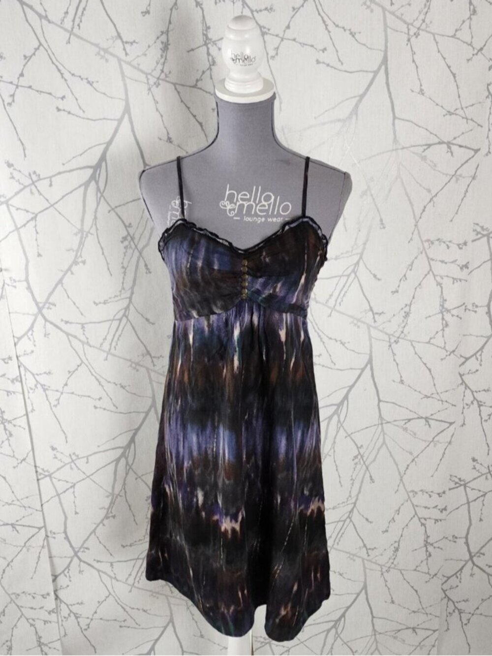 Reitmans Tie Dye Strappy Y2K Empire Waist Babydoll Dress